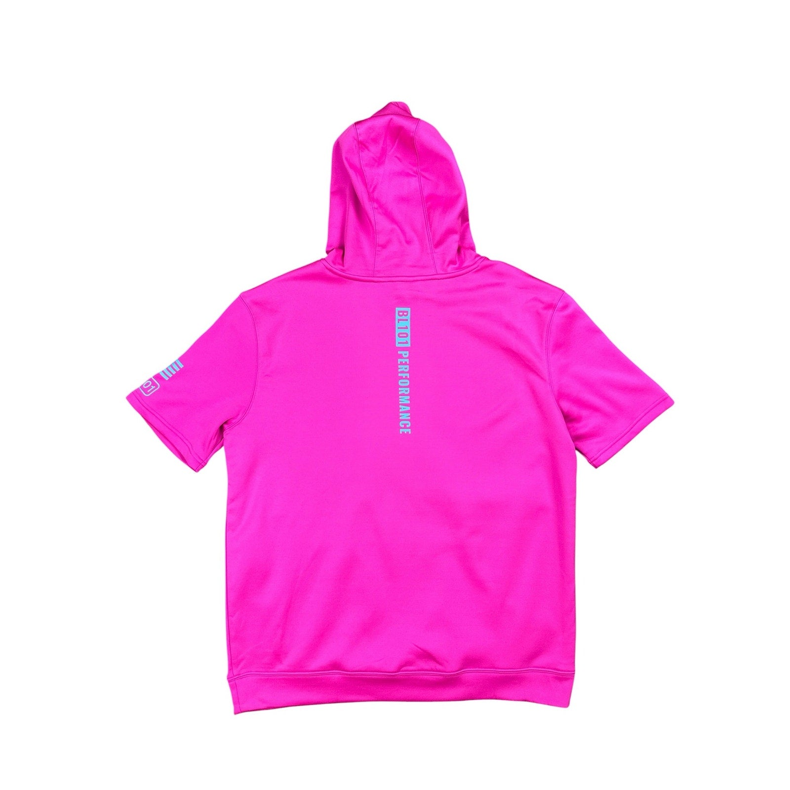 Baseball Lifestyle 101 BSBL-SVN Short Sleeve V2 Hoodie in Cotton Candy Pink — Size Large
