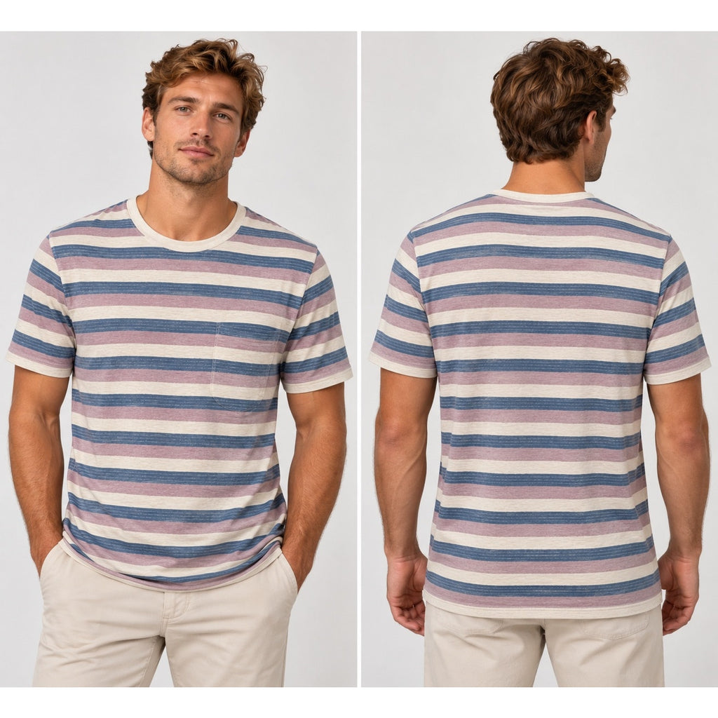 Faherty Short Sleeve Hemp Blend Tee — Size Medium // Preowned