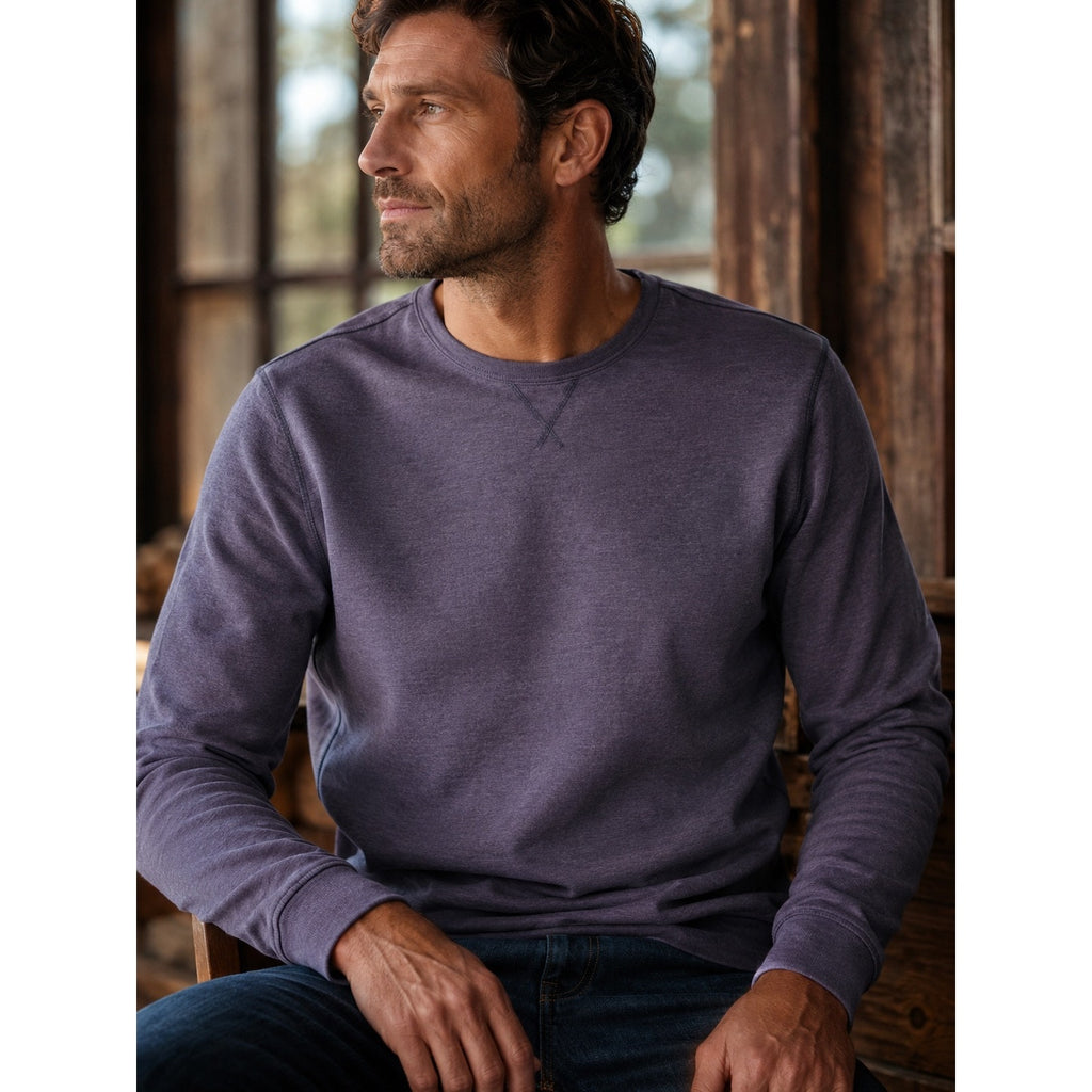 Robert Barakett Nortonville Crew Neck Pullover in Dusk Purple — XL