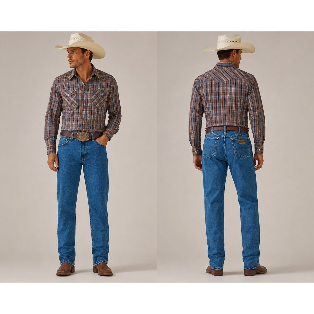 Wrangler George Strait Cowboy Cut Relaxed Fit Jean in Blue — Size 32x36 // Preowned