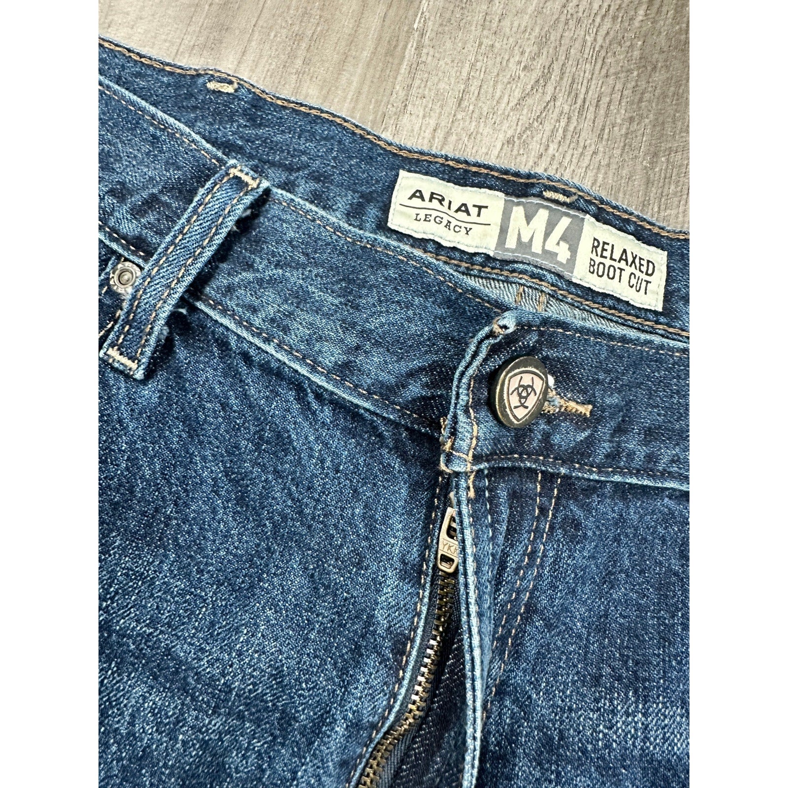 Ariat M4 Low Rise Legacy Boot Cut Jean in Roadhouse — 38x32 // Preowned
