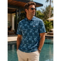 Travis Mathew Poolside Paradise Performance Jersey Golf Polo in Total Eclipse — Size Large