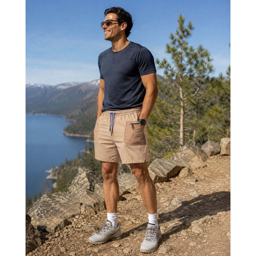 Lululemon Water Repellent 8" Hiking Shorts in Pink Clay — Size Large // Preowned