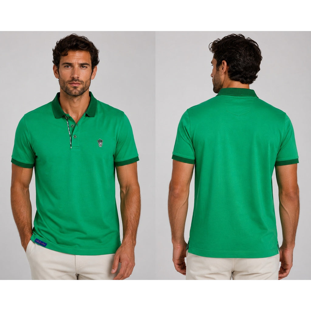 Robert Graham Lucifer Knit Classic Fit Polo in Green — Size Small // Preowned