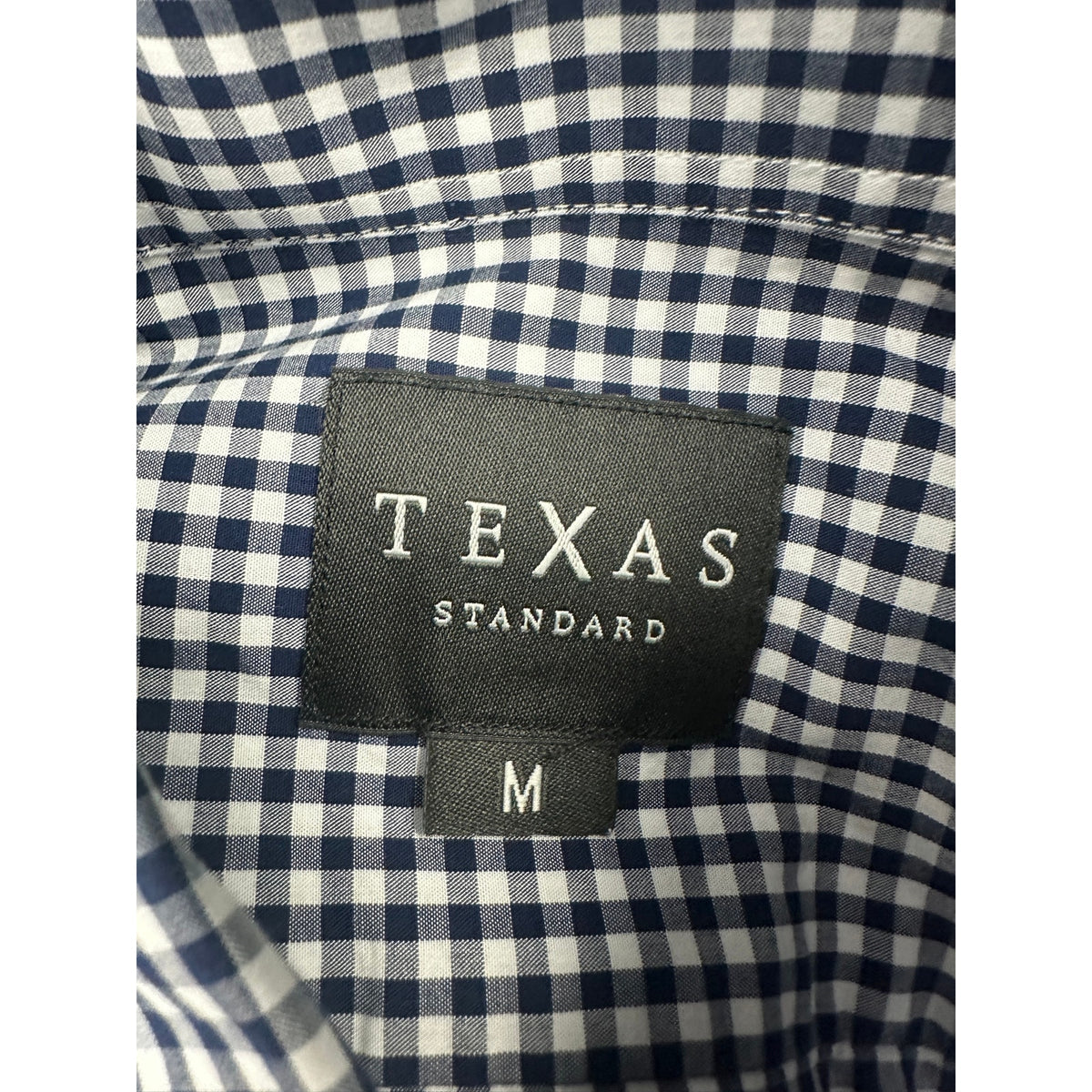 Texas Standard Gingham Checkered Long Sleeve Button Down — Size Medium // Preowned