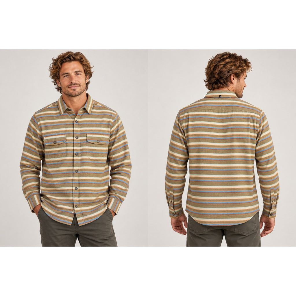 Vissla Central Coast Eco Flannel Long Sleeve Button Down Shirt — Size Medium // Preowned