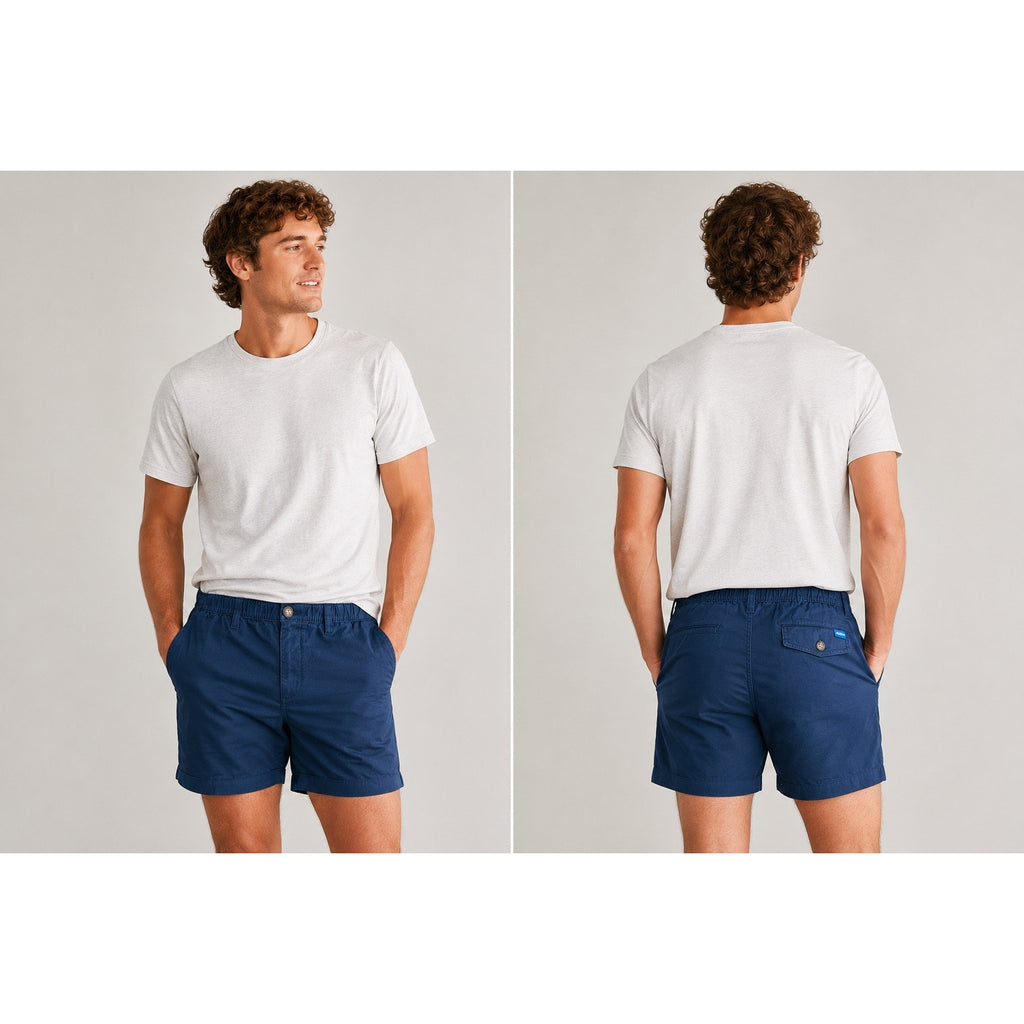 Chubbies 5.5-Inch Elastic Waist Chino Shorts in Navy — Size Large // Preowned