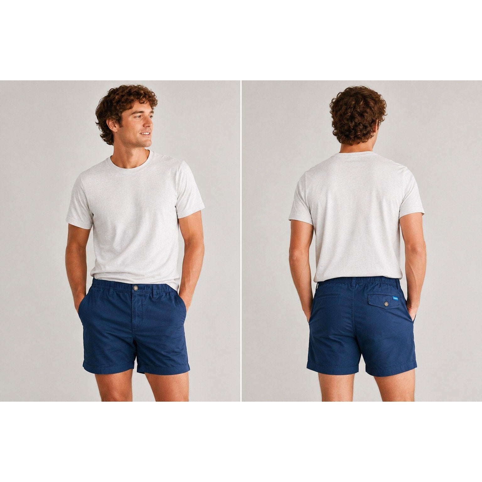Chubbies 5.5-Inch Elastic Waist Chino Shorts in Navy — Size Large // Preowned