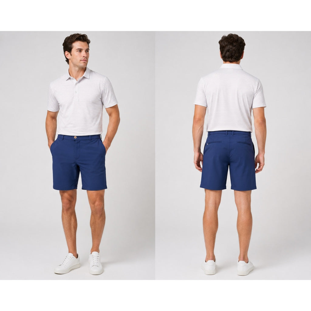 Greyson Montauk Performance Golf Chino Shorts in Navy — Size 33 // Preowned