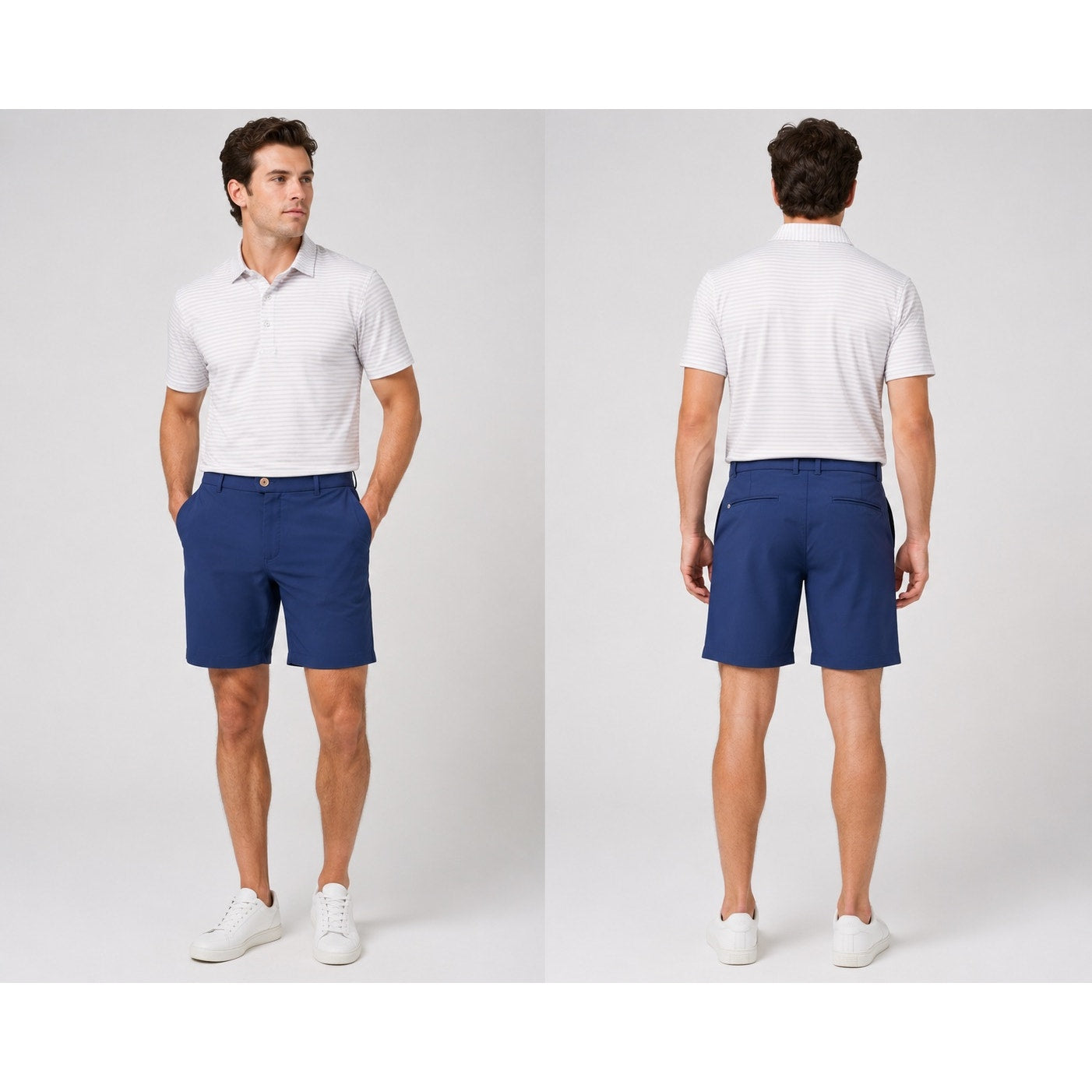Greyson Montauk Performance Golf Chino Shorts in Navy — Size 33 // Preowned
