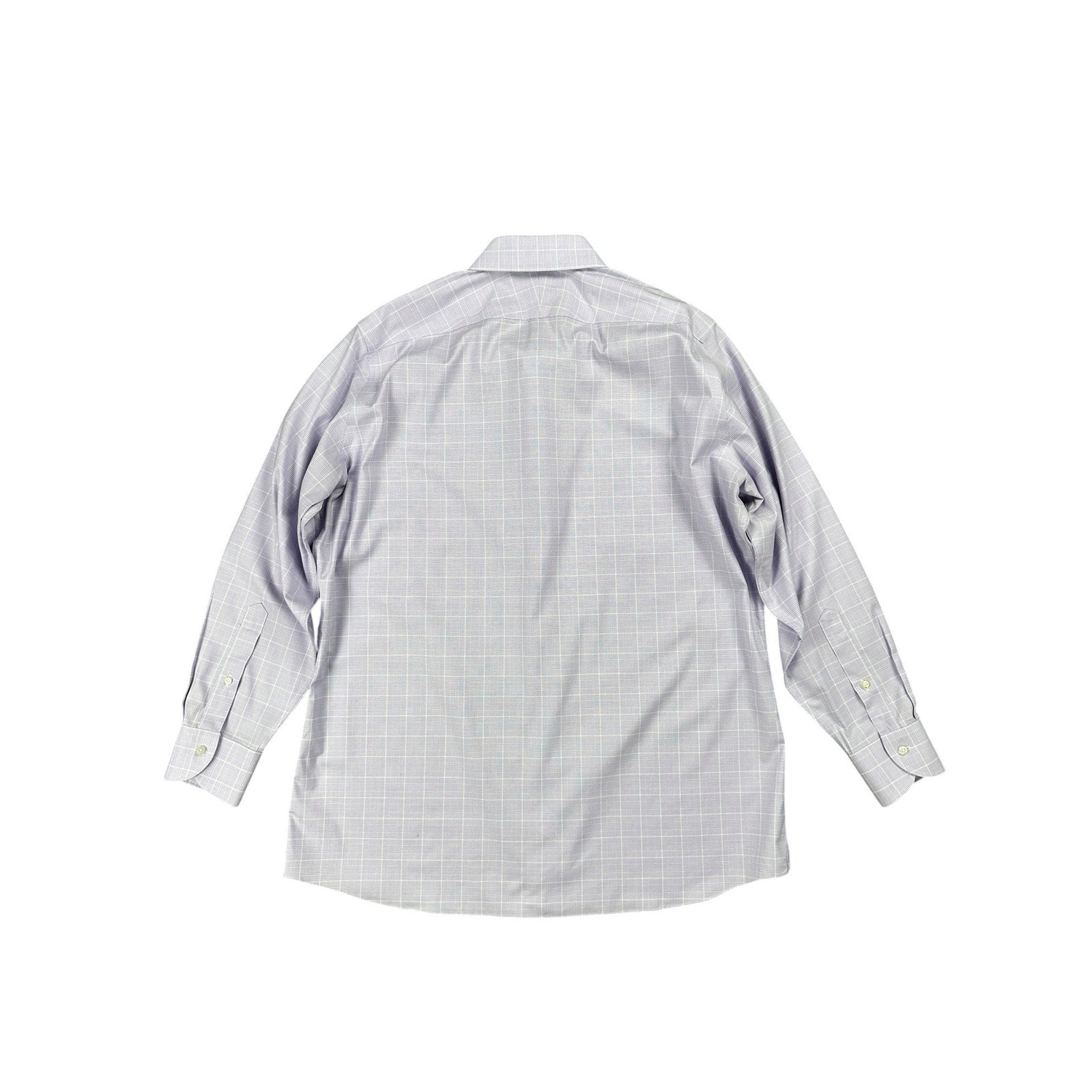 Proper Cloth Non-Iron Stretch Prince of Wales Check Twill Long Sleeve Button Down in Lavender and White — Size 3XL // Preowned