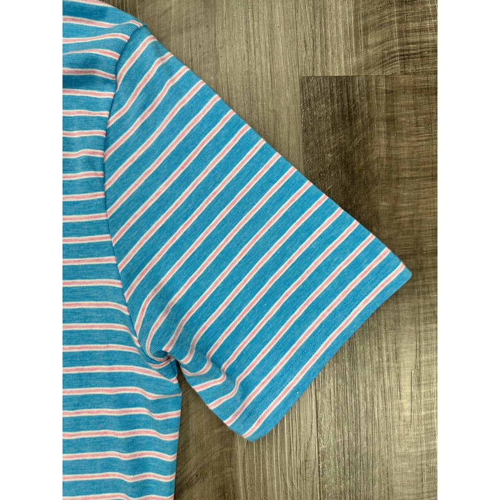 Johnnie-O Matthis Original 4 Button Striped Polo in Maya — Size Medium