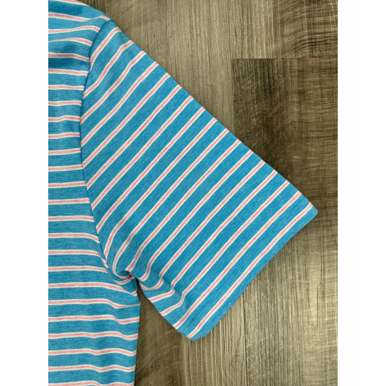 Johnnie-O Matthis Original 4 Button Striped Polo in Maya — Size Medium