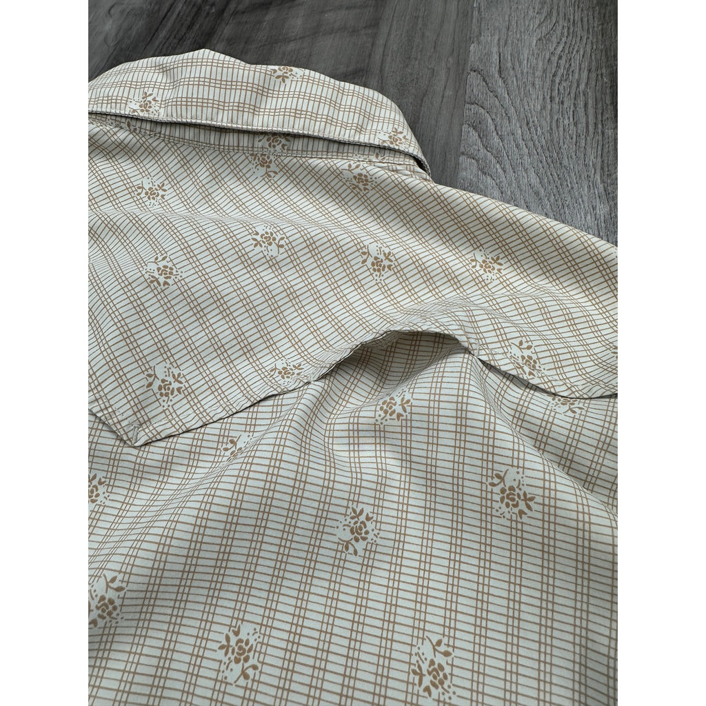 Howler Bros. H Bar B Tech Supernova Stripe Long Sleeve Snap Button in Leche — Size Medium // Preowned