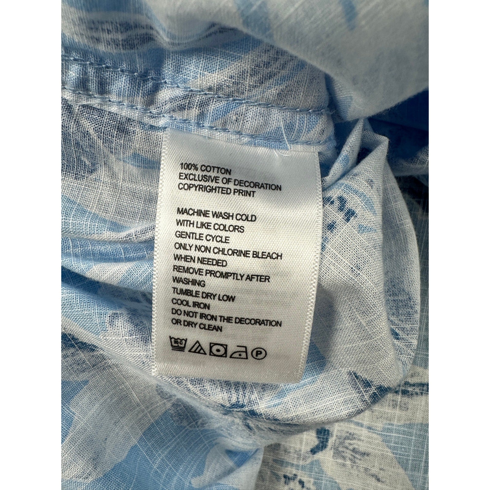 Tommy Bahama Hibiscus Floral Hawaiian Cotton Short Sleeve Camp Shirt in Light Sky Blue — Size Large