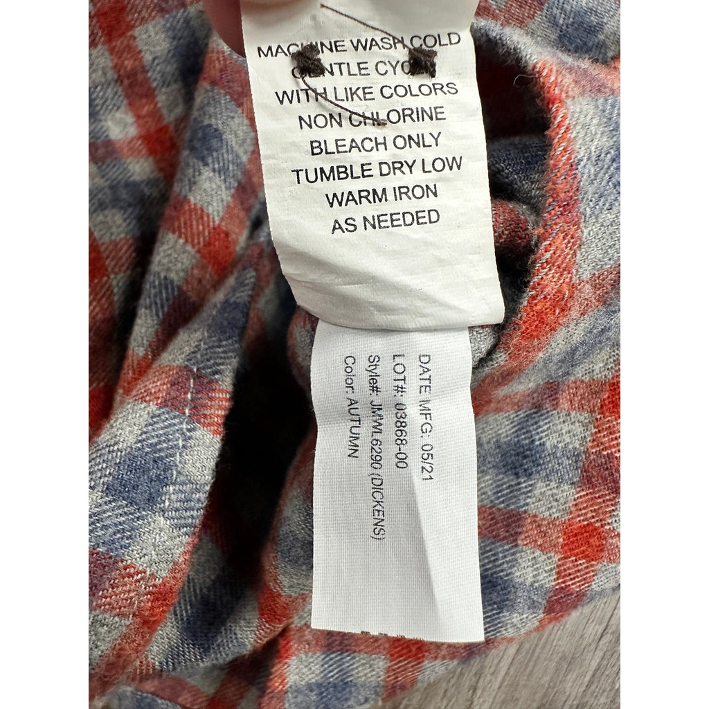Johnnie-O Dickens Check Long Sleeve Flannel Sport Shirt — Size XL // Preowned