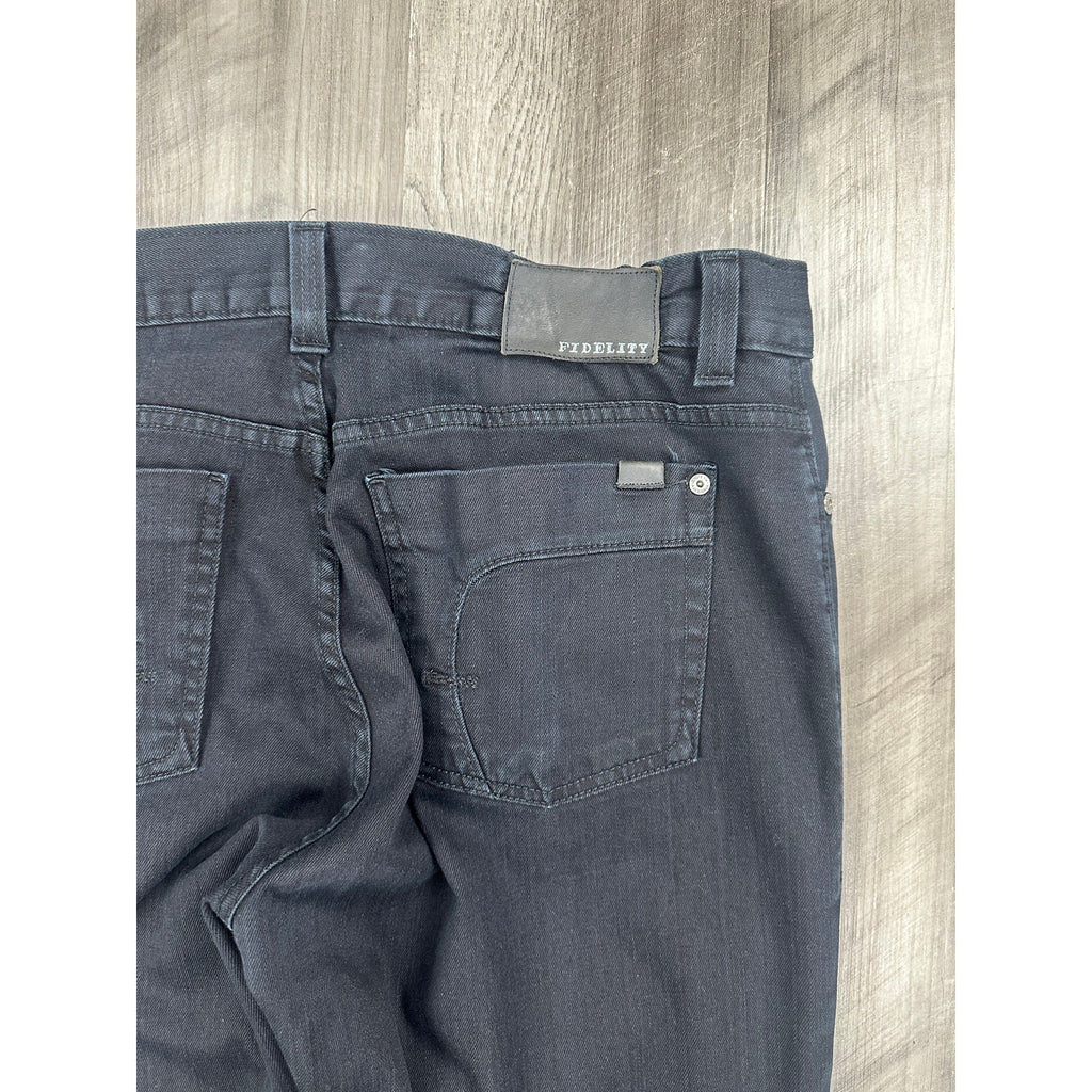 Fidelity Straight Leg Generation Noir Jean in Generation Noir Black — Size 36 // Preowned