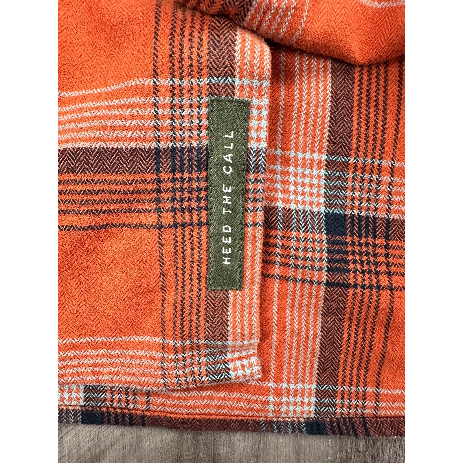 Howler Bros Harker Flannel Plaid Long Sleeve Shirt in Burnt Orange, Black, Gray — Size XL // Preowned