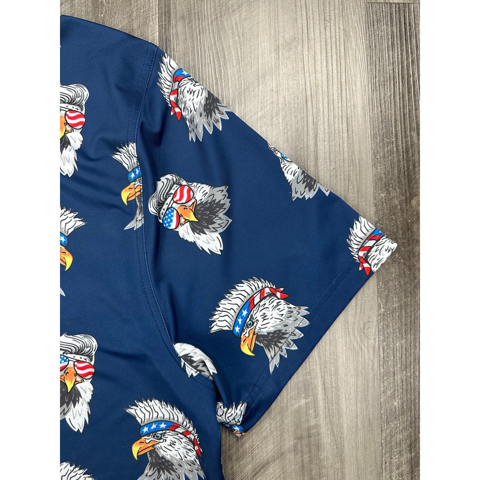 Chubbies The Bird Eye Blind USA Performance Polo in Navy — Size XL // Preowned
