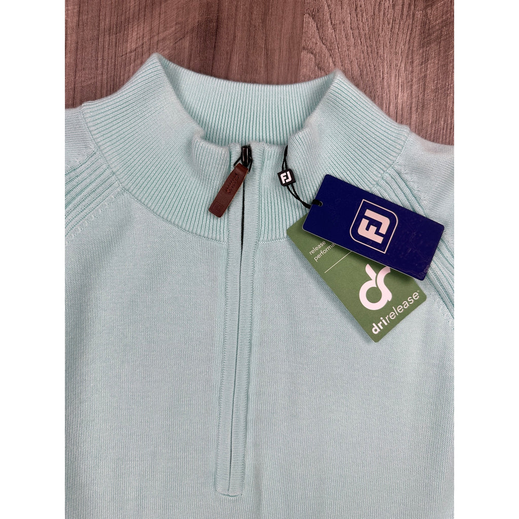 FootJoy Half-Zip Golf Sweater in Mint — Size XL
