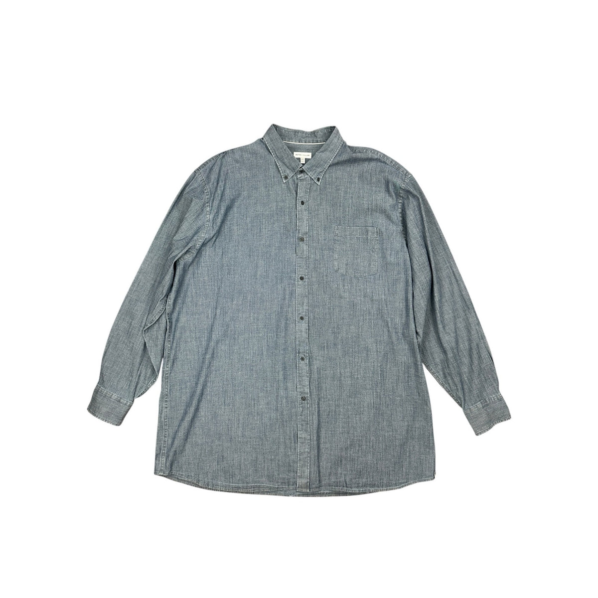 Peter Millar Tamworth Chambray Stretch Cotton Sport Long Sleeve Button Down Shirt — Size 2XT // Preowned