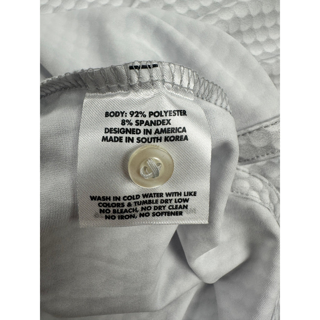 Rhoback The Be The Ball Performance Golf Polo in White Gray — Size 2XL // Preowned