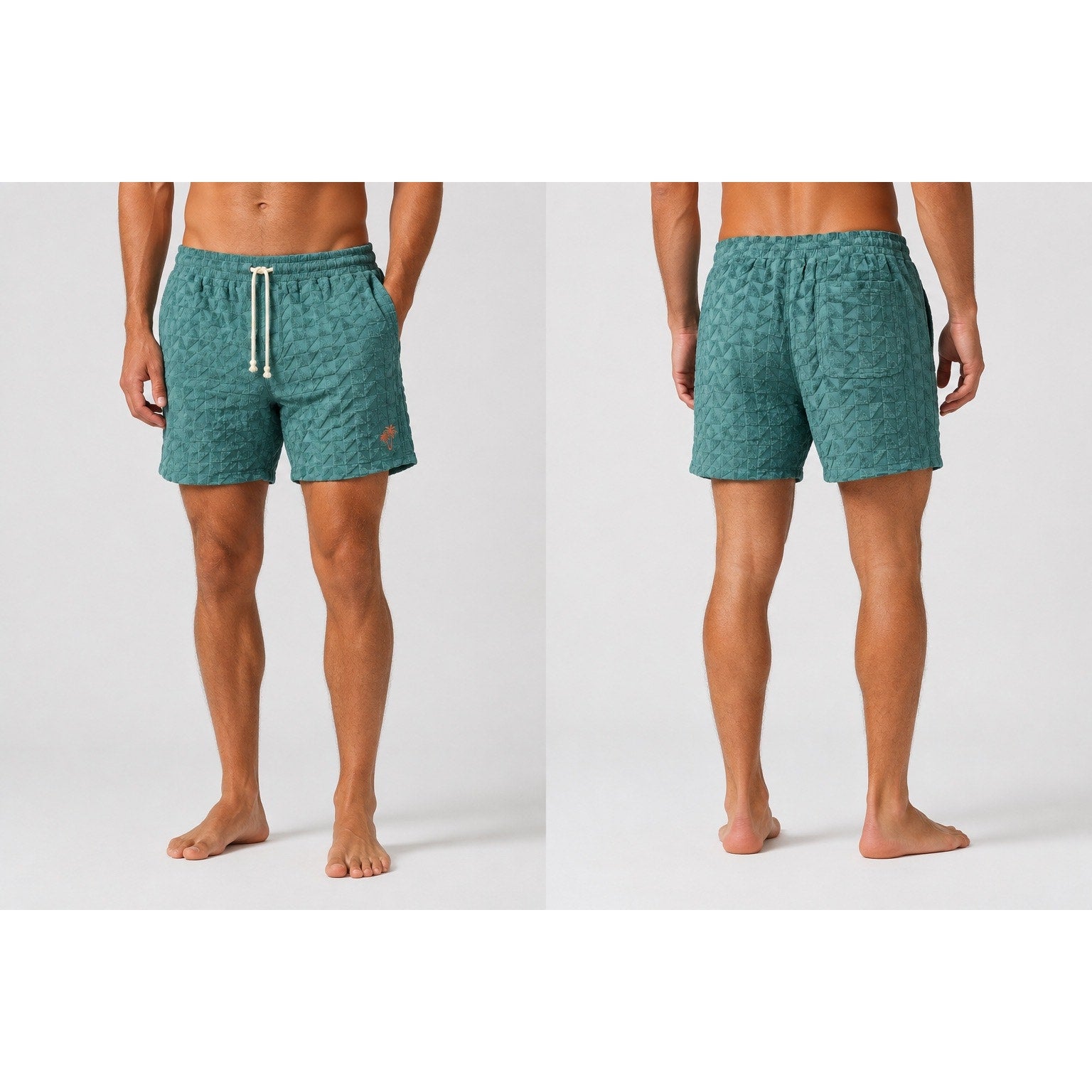 Marine Layer Towel Terry 6" Shorts in North Atlantic Green — Size Large