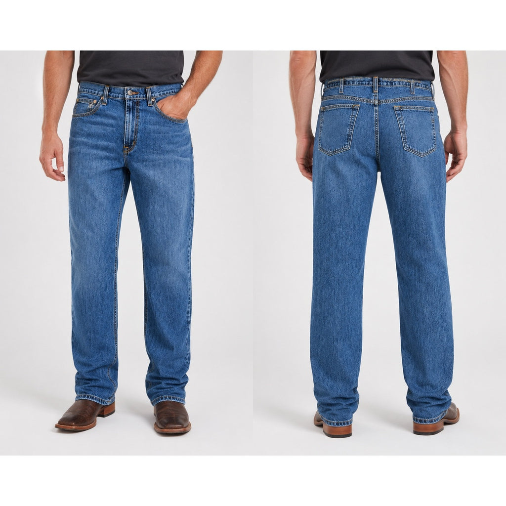 Cinch White Label Relaxed Straight Leg Jean in Medium Stone Wash — Size 38x36 // Preowned