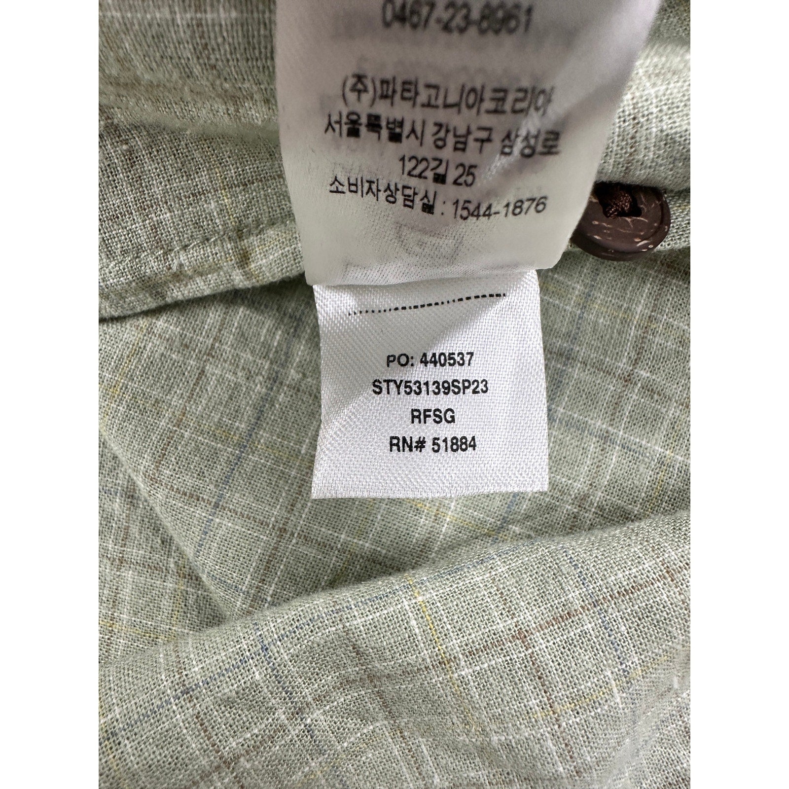 Patagonia Back Step Founder Short Sleeve Shirt in Matcha Green — Size Large // Preowned