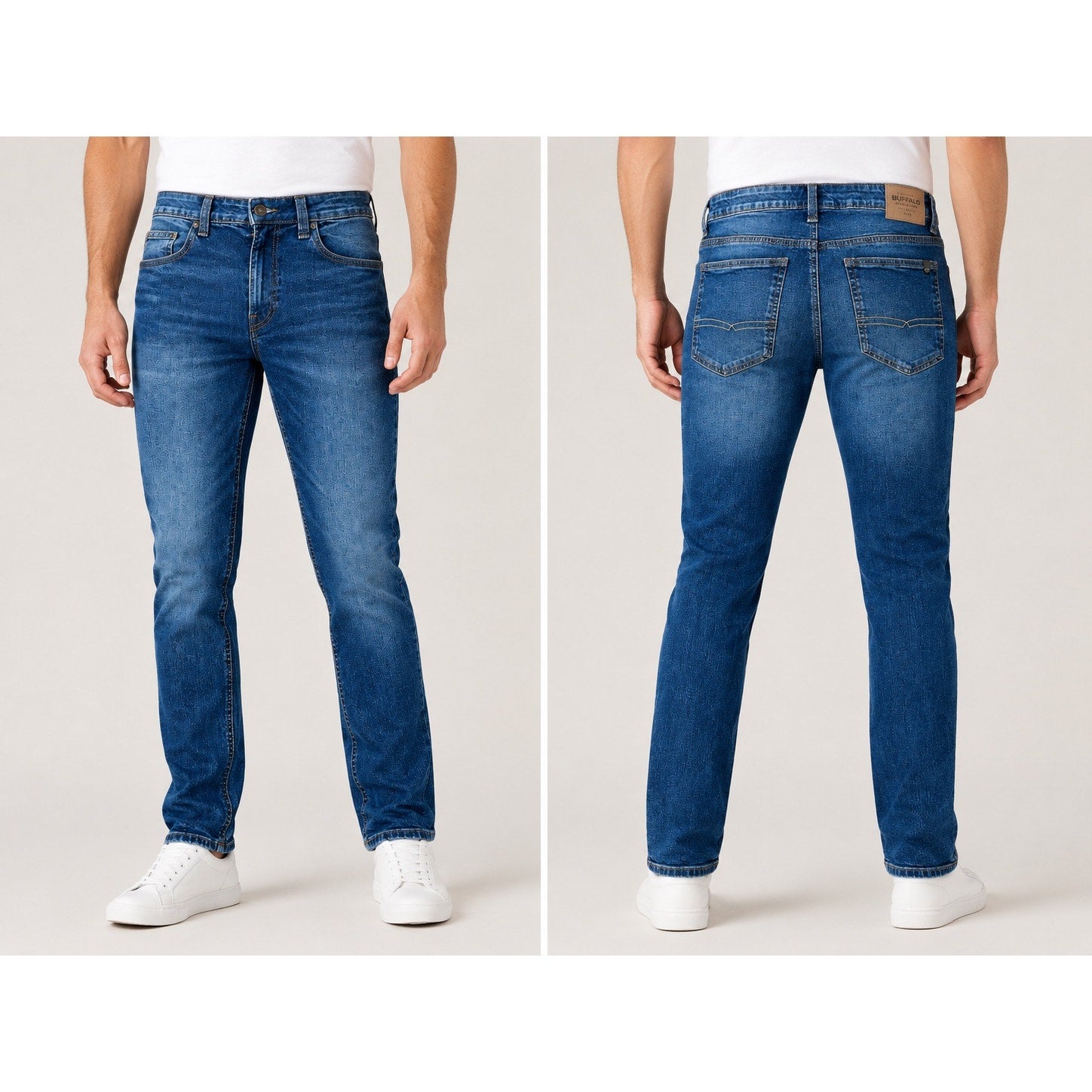 Buffalo David Bitton Ash Slim Stretch Jean in Indigo Sanded — Size 34x32
