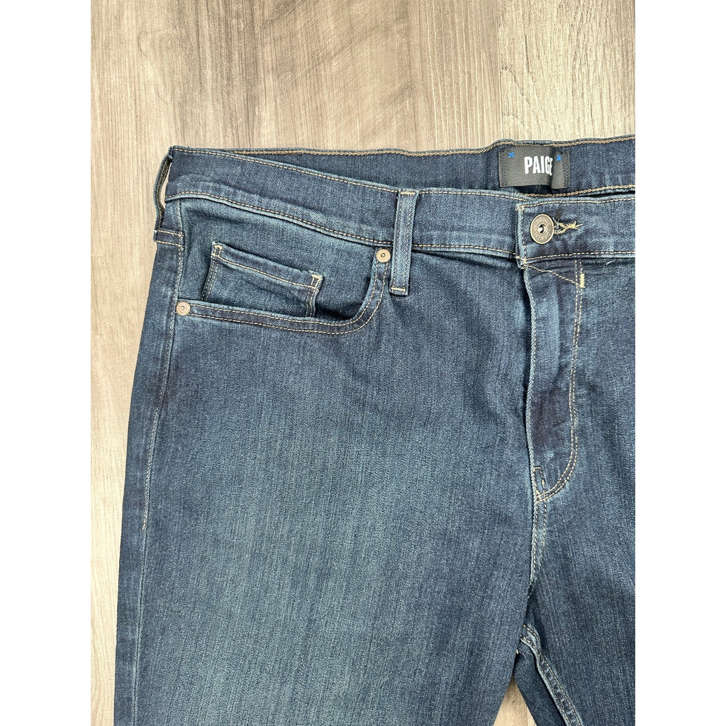 Paige Federal Slim Straight Jeans in Cellar Blue — Size 38 // Preowned