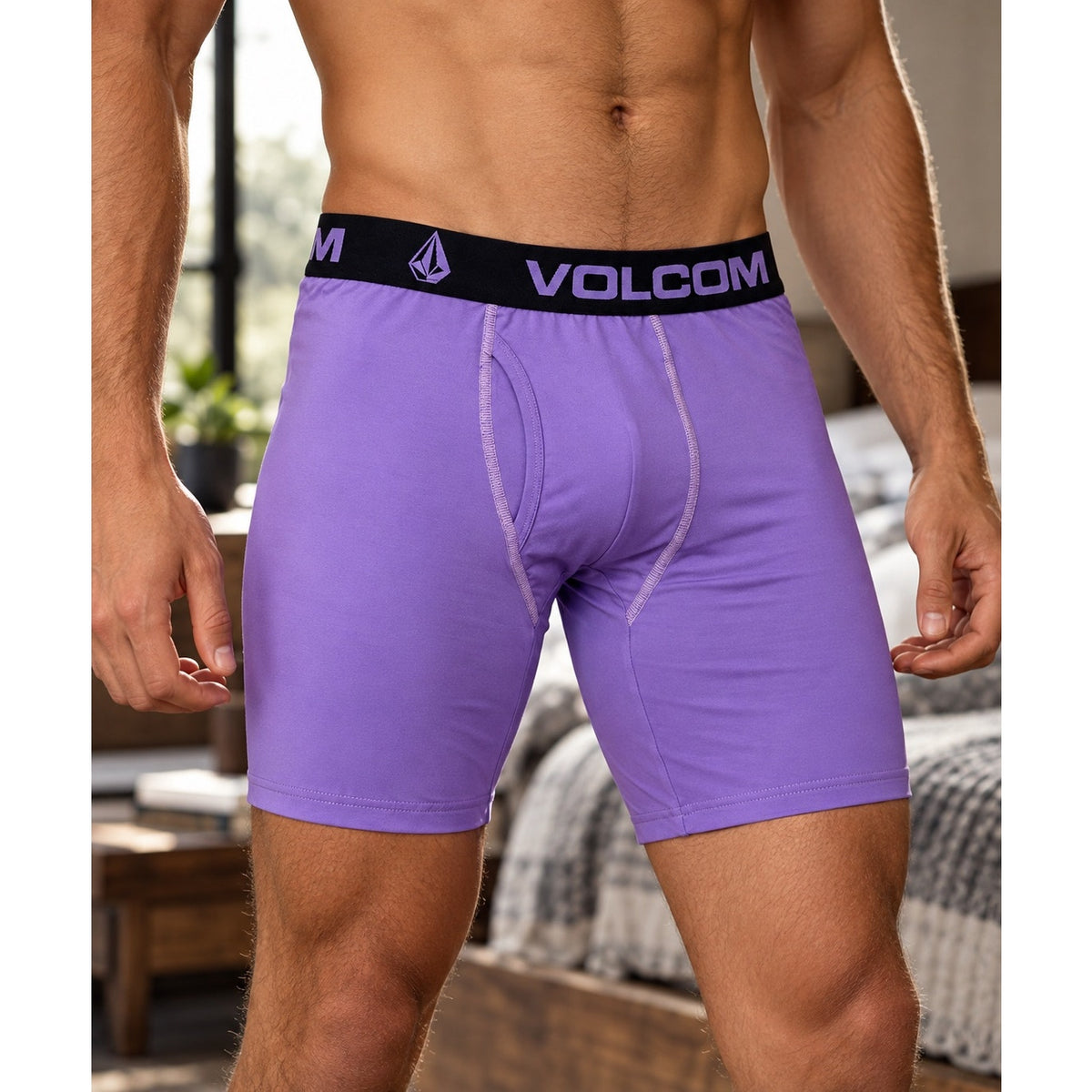 Volcom Performance Fly Front Longer Leg 7.5" Boxer Briefs - 5 Pack — Size Small