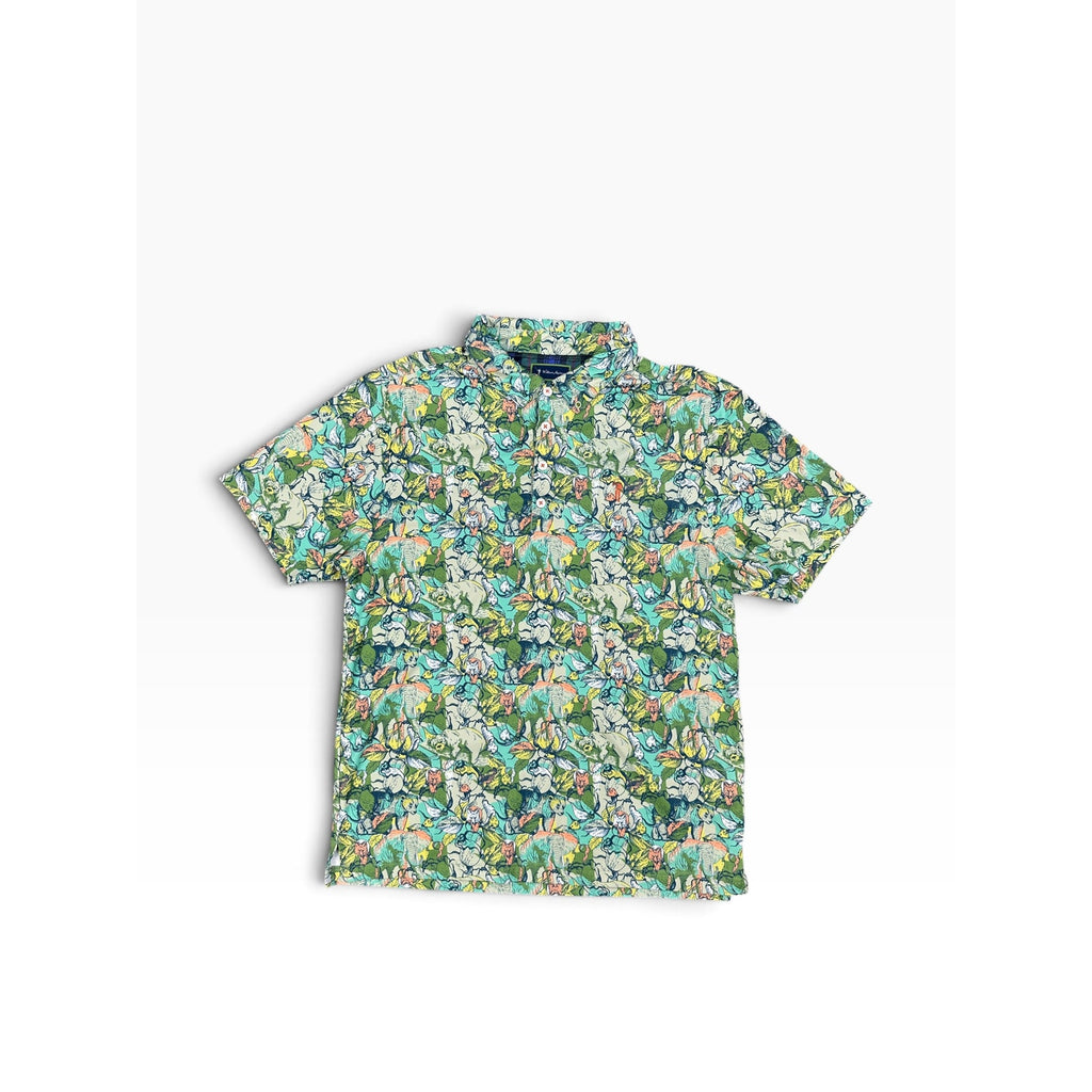 William Murray It's Like A Jungle Golf Polo in Green, Yellow, Orange, Gray, White — Size Small // Preowned
