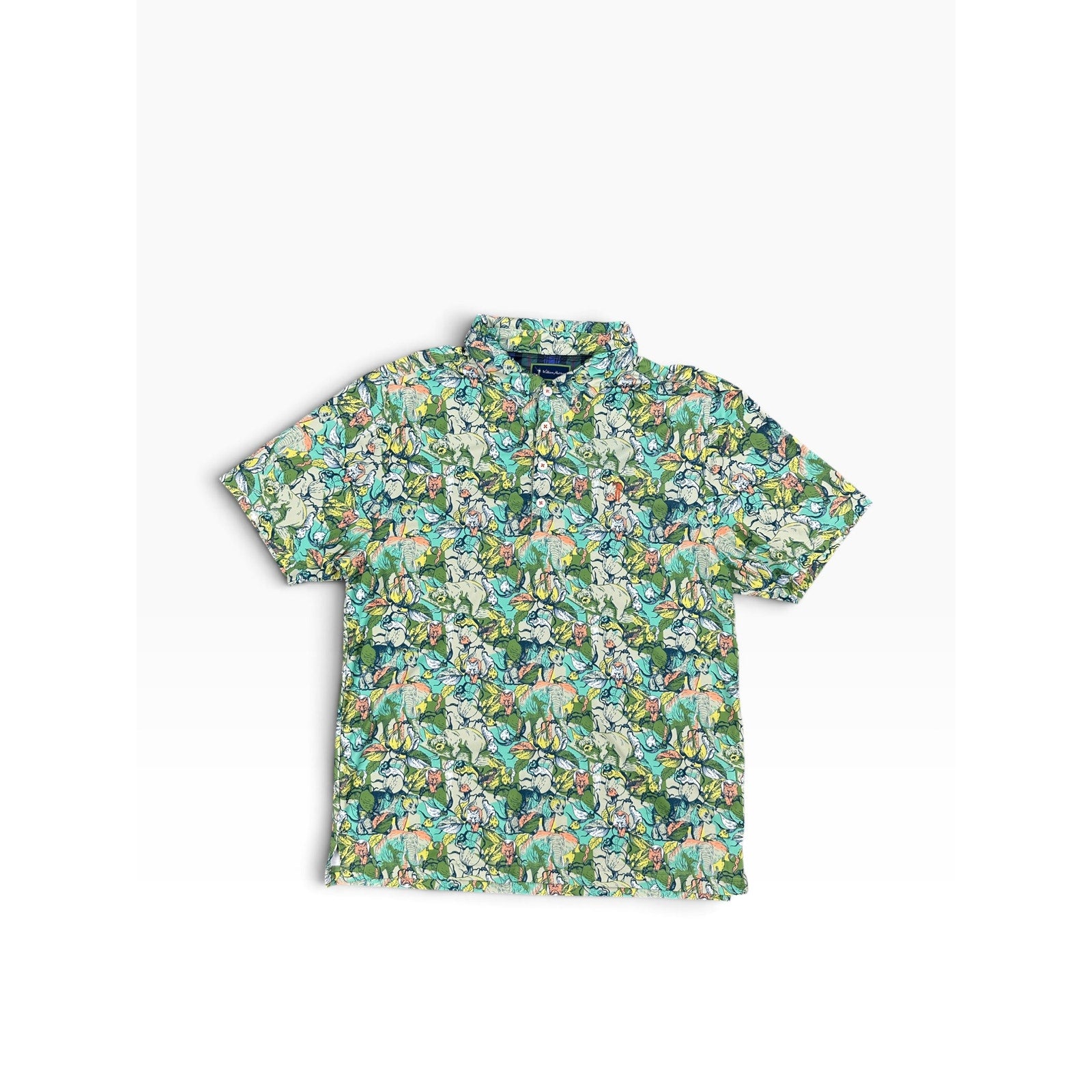 William Murray It's Like A Jungle Golf Polo in Green, Yellow, Orange, Gray, White — Size Small // Preowned