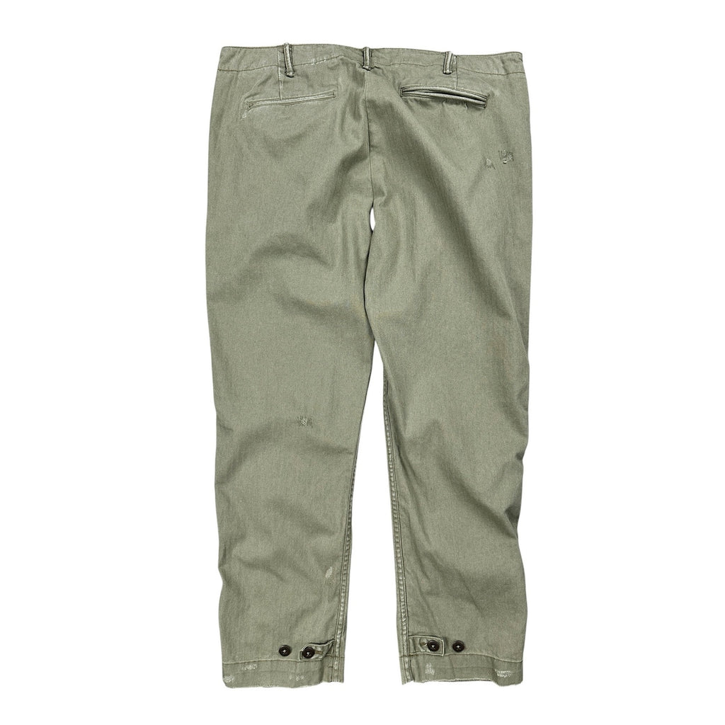 Polo Ralph Lauren Herringbone M-43 Field Pants in Green — Size 36 // Preowned