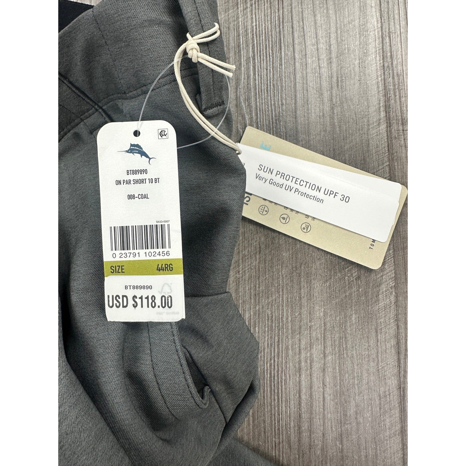 Tommy Bahama On Par Performance Hybrid 10" Shorts (Big & Tall) in Coal — Size 44 Regular