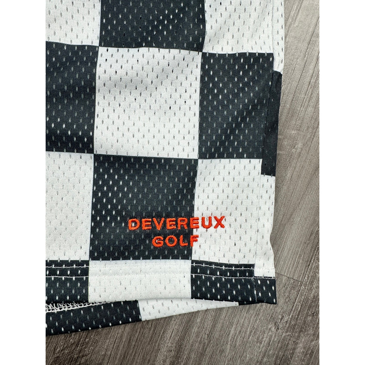 Devereux Golf Checkered Mesh Athletic Shorts — Size XL
