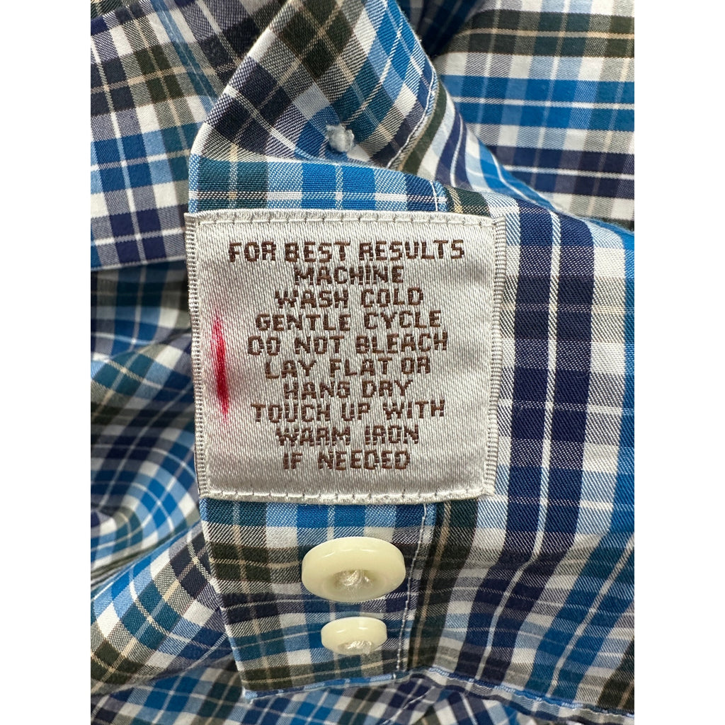 Peter Millar Crown Soft Plaid Classic Fit Long Sleeve Button Down Shirt — Size Medium // Preowned
