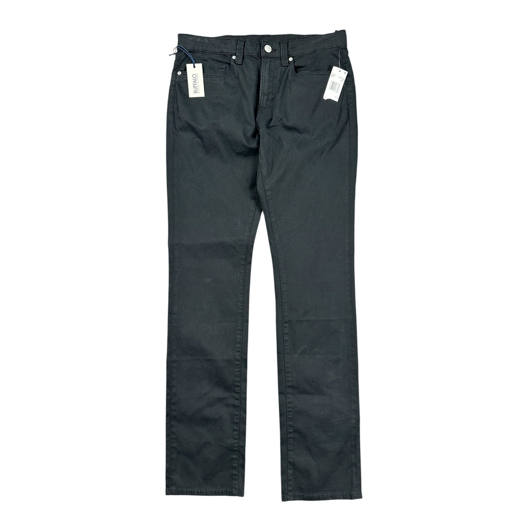 Buffalo David Bitton Ash Slim Garment Dyed Black Stretch Jeans — 31x34