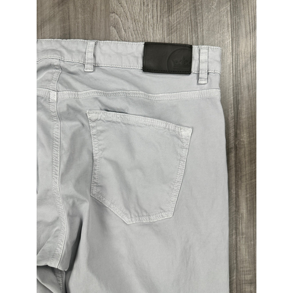 Peter Millar Wayfare 5 Pocket Trouser Pants in Light Stone Grey — Size 34x32 // Preowned