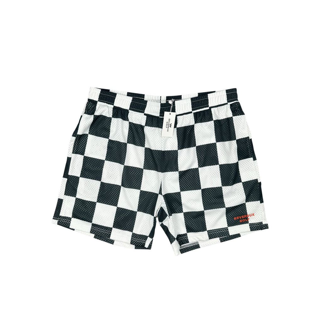 Devereux Golf Checkered Mesh Athletic Shorts — Size XL