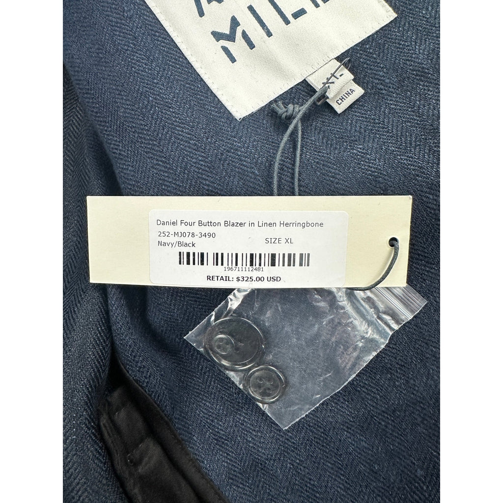 Alex Mill Daniel Four Button Linen Herringbone Blazer — Size XL