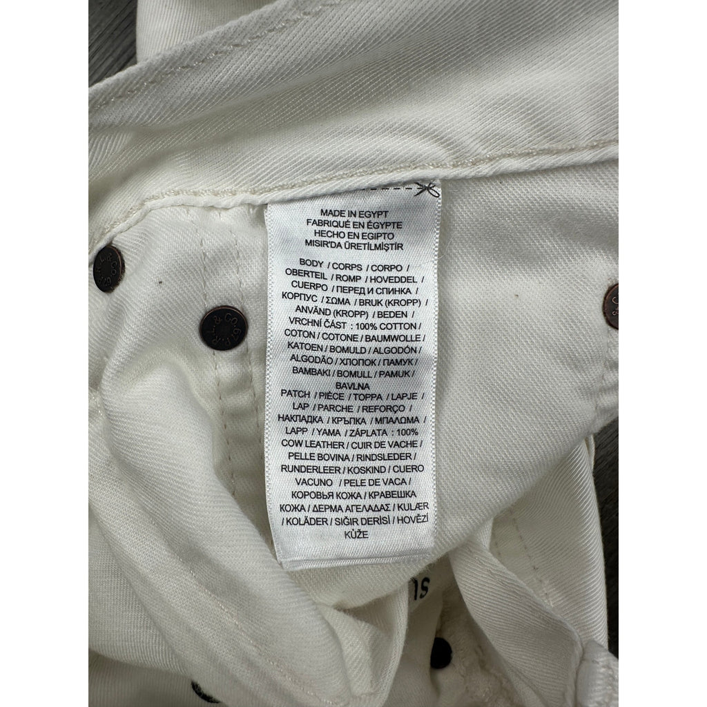 Polo Ralph Lauren All Over Pony Print The Sullivan Slim Jeans in White — Size 30x30