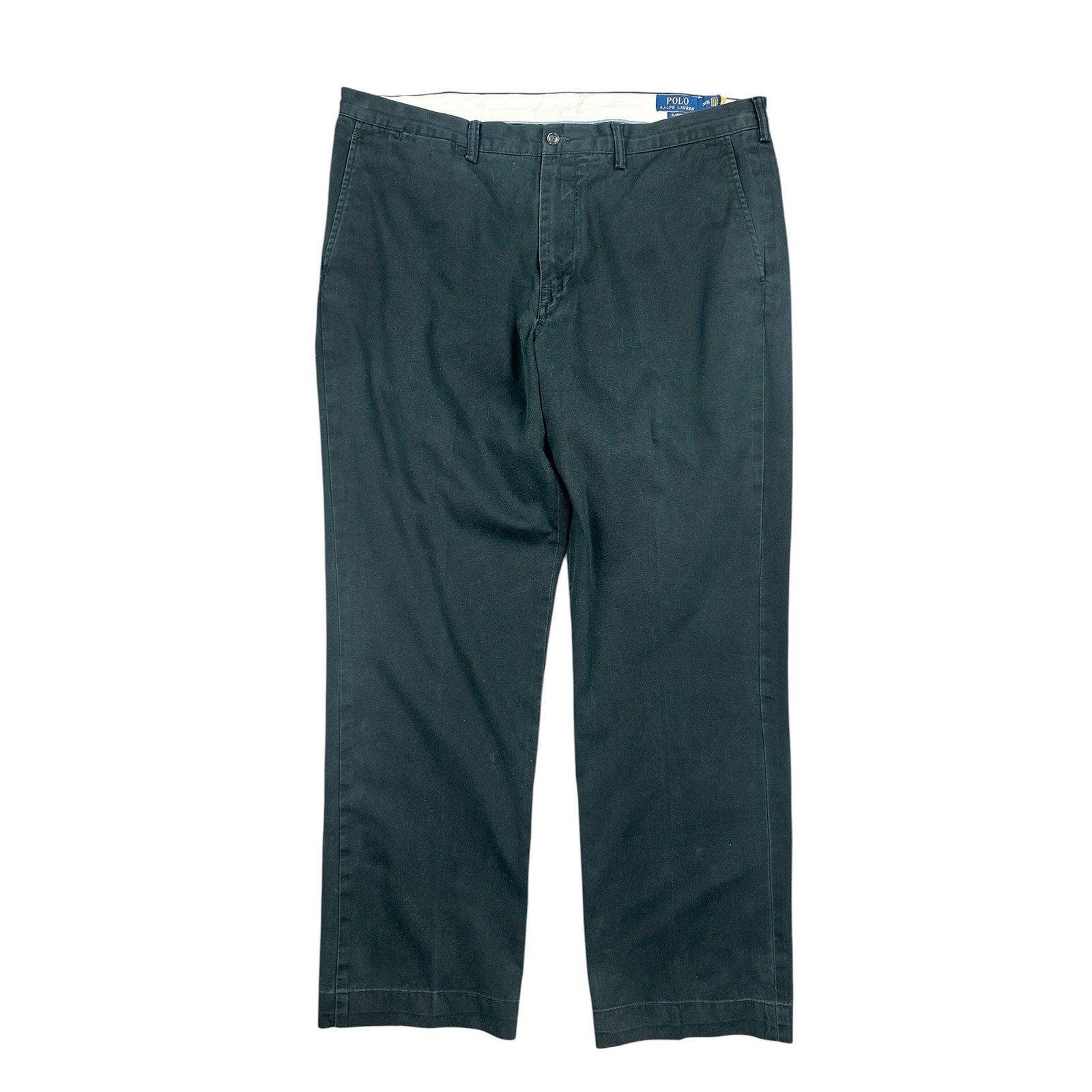 Polo Ralph Lauren Classic Fit Cotton Twill Chino Pants in Black — Size 38 // Preowned