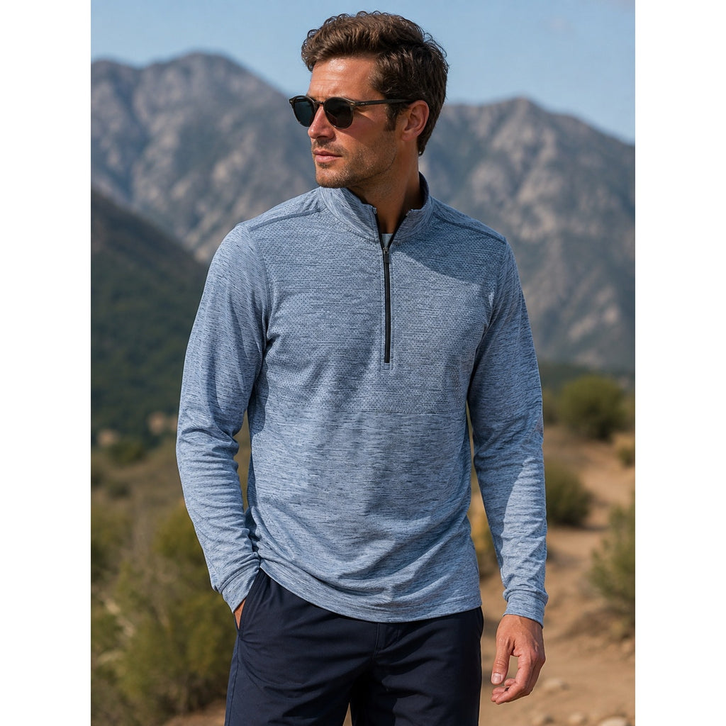 Lululemon Metal Vent Tech Half Zip Pullover in Heather Blue — Size Large // Preowned