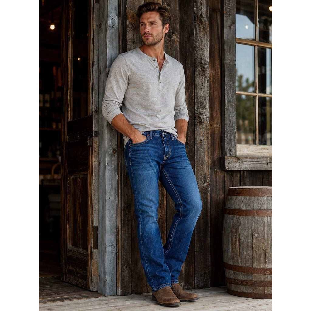 Rank 45 Slim Straight Jeans in Midnight Hawk Blue — Size 36 // Preowned