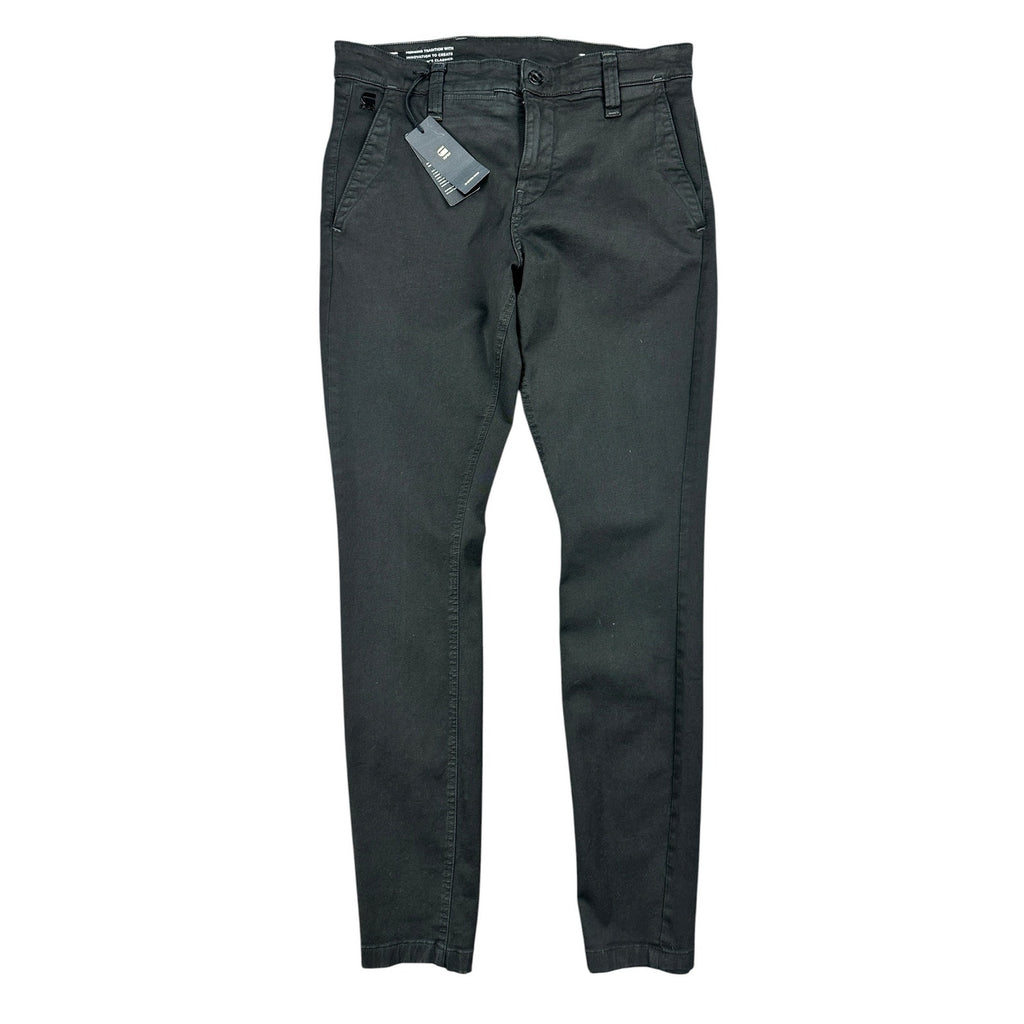 G-Star Raw Skinny Bracket Superstretch Twill Chino Pants in Dark Black — Size 33
