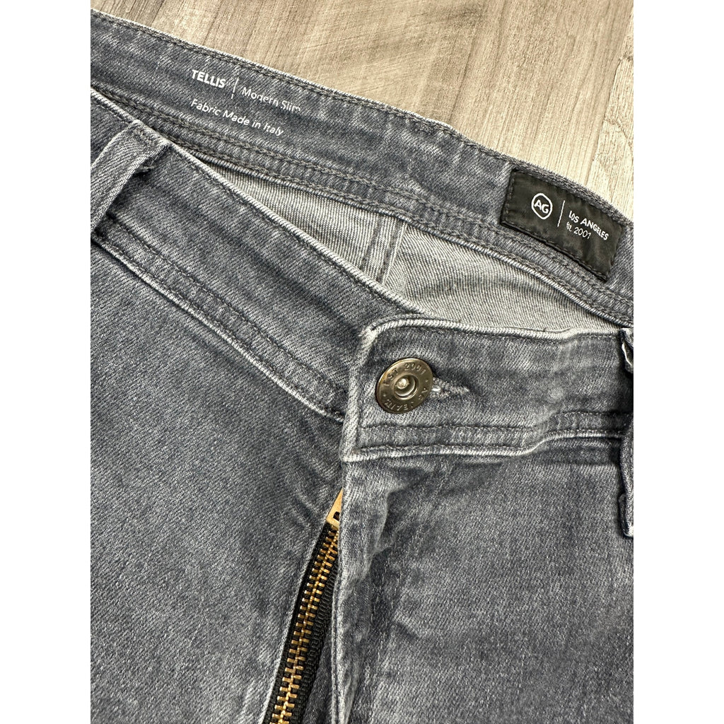 AG Adriano Goldschmied Tellis Modern Slim Jeans in Strayhorn Gray — Size 38 // Preowned