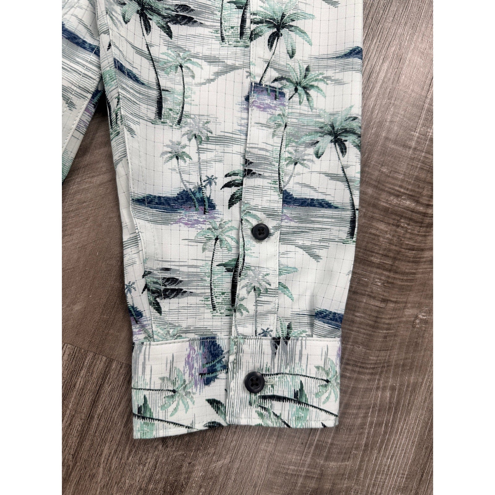 Tommy Bahama Bahama Coast Oceanic Oasis Long Sleeve Shirt in Lapland Green — Size Large
