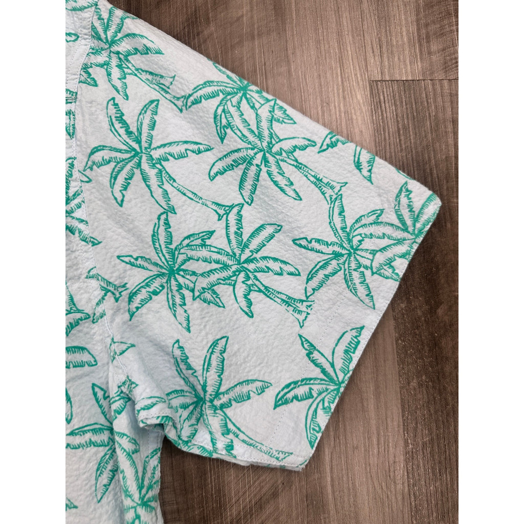 Tommy Bahama Nova Wave Royal Palmetto Short Sleeve Shirt in Dew Drop Green — Size Large